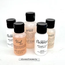 5x Philosophy Amazing Grace Field of Flowers Shampoo Bath Shower Gel 1oz 2oz Lot