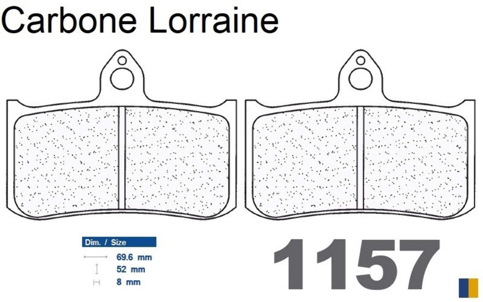 Plaquettes de frein Carbone Lorraine 1157 XBK5 métal fritté moto avant