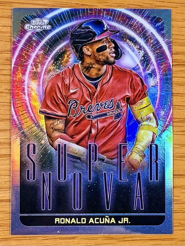 2025 Topps Cosmic Chrome Ronald Acuna Jr. Supernova Short Print Case Hit Braves