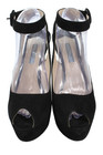 Prada Womens Suede Platform Peep Toe Slingbacks Pumps Black Size 40 10 — photo 2