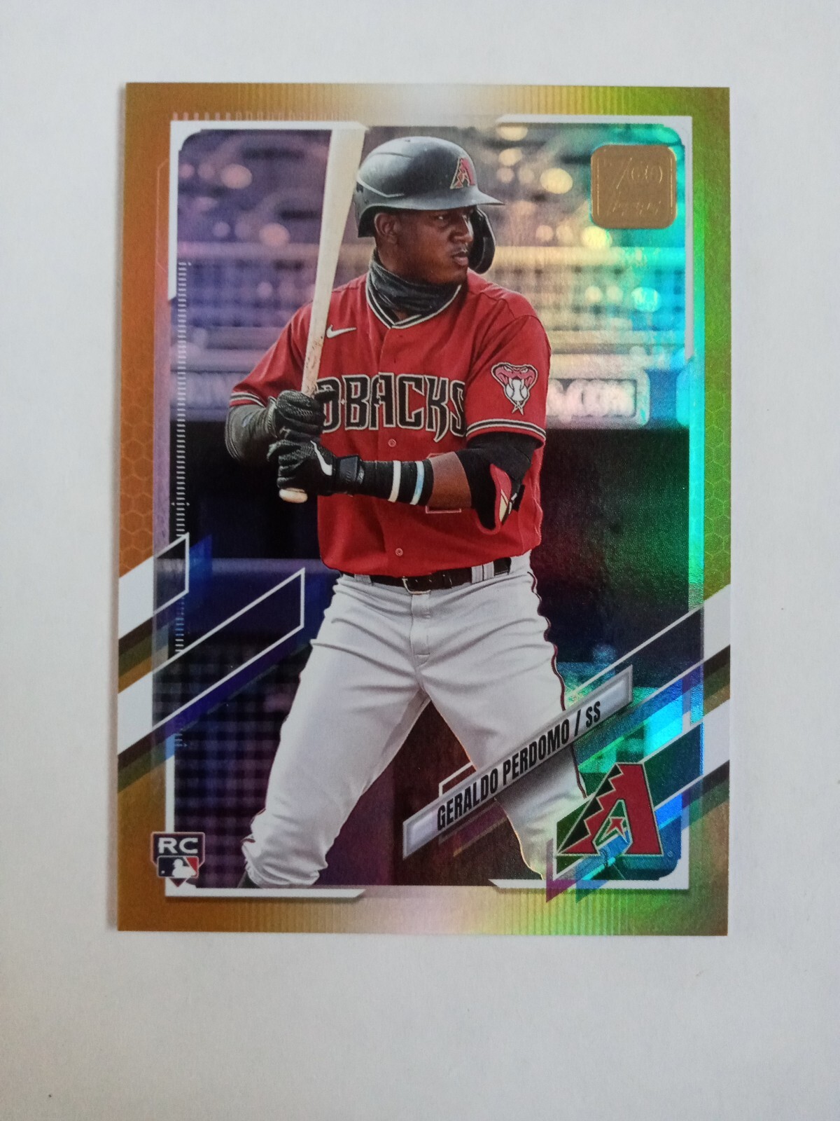 GERALDO PERDOMO 2021 TOPPS UPDATE ROOKIE GOLD FOIL #US268 DIAMONDBACKS RC