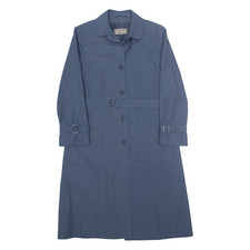 Vintage Gil Bret Belted Womens Trench Coat Blue 90s S