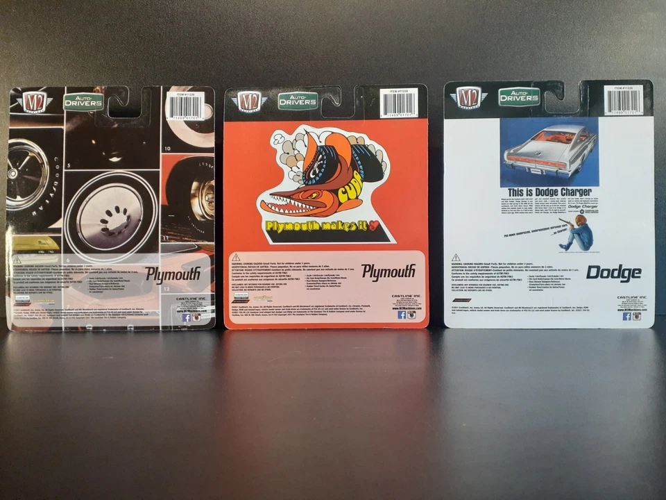 M2 Machines 71 Plymouth Hemi Cuda Red & Blue 66 CHARGER R73 R73 R74 21 Lot of 3 - Image 2 of 4