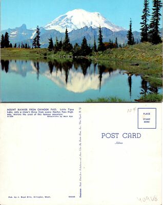 Mt Rainier WA Chinook Pass Postcard Unused (40968)