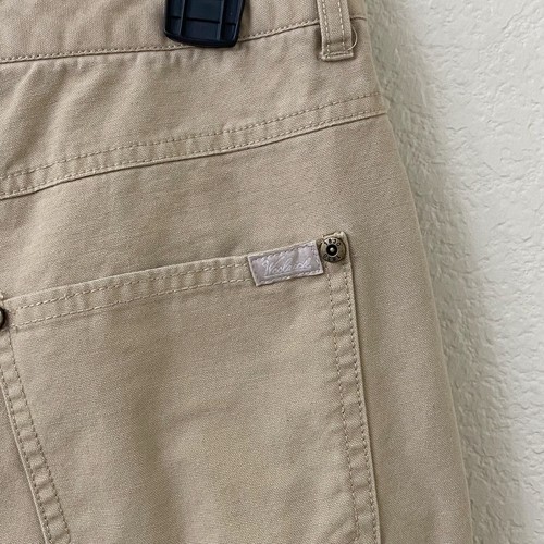 Pantalones forrados de franela a cuadros Woolrich para mujer talla 10 algodón caqui tostado - Imagen 5 de 8