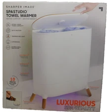 Sharper Image Spastudio Towel Warmer, Heated Comfort + Aromatherapy-Open Box