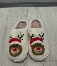 Christmas Reindeer Slippers Womens Size 5
