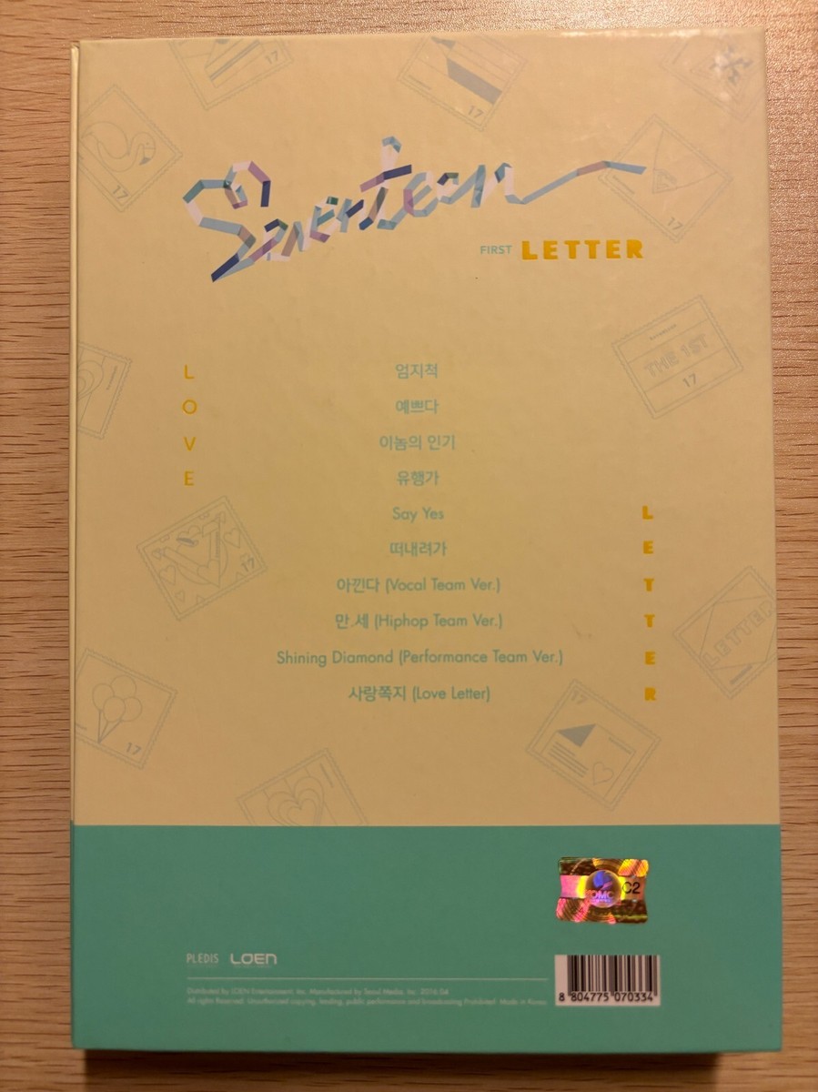 Seventeen [Love & Letter] Wonwoo Autographed Signed Album Mwave