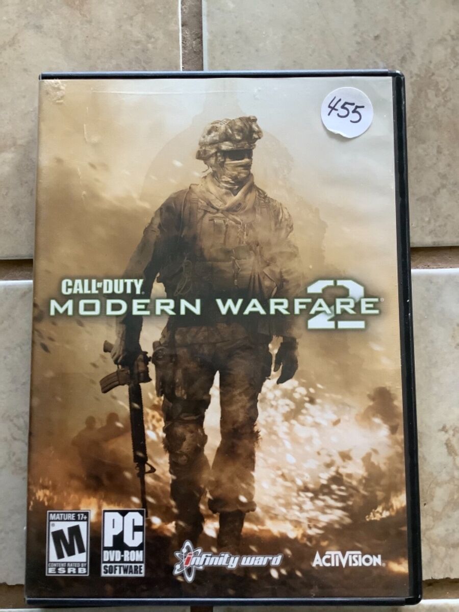 Call of Duty Modern Warfare 2 PC Game 2009 DVD ROM 2 Discs w/Manual & Key