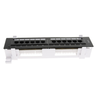 12-Ports Cat5e / 6-UTP LAN RJ45 Wandmontage Patchfeld für Wandmontage