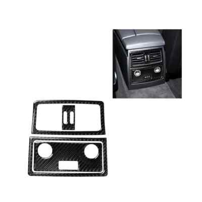 4x For BMW 5 Series E60 05-10 Real Carbon Fiber Rear Air Vent Outlet Panel Cover