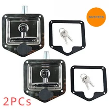 2Pcs T-Handle Toolbox Lock Trailer Door Latch for RV Camper Truck Trailer