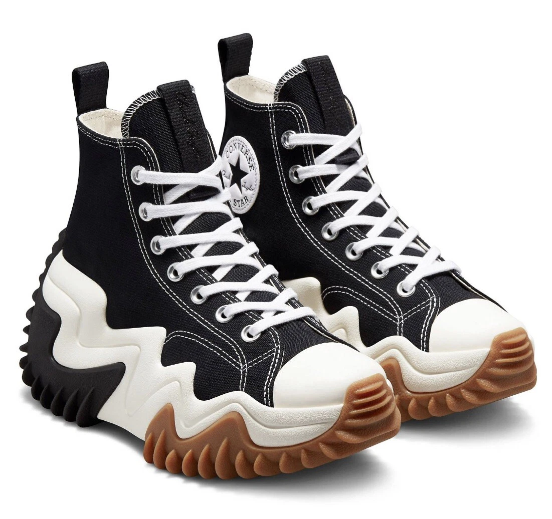 Converse Run Star Motion Hi canvas platform sneakers Black Size 8 men 9.5  women | eBay