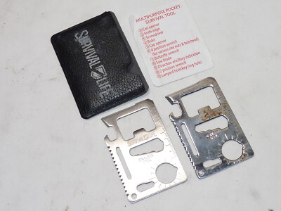 Survival Life 10-in-1 Credit Card Pocket Survival Multi-Tool 