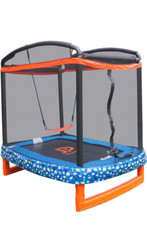 72" x 50" Rectangle Indoor/Outdoor Trampoline  Safety Net Combo. A Great Gift f