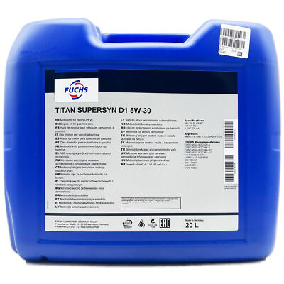 20 L Fuchs Titan Supersyn D1 5W-30 | dexos1 TM Gen 3 D335ABDF075 | 5W30