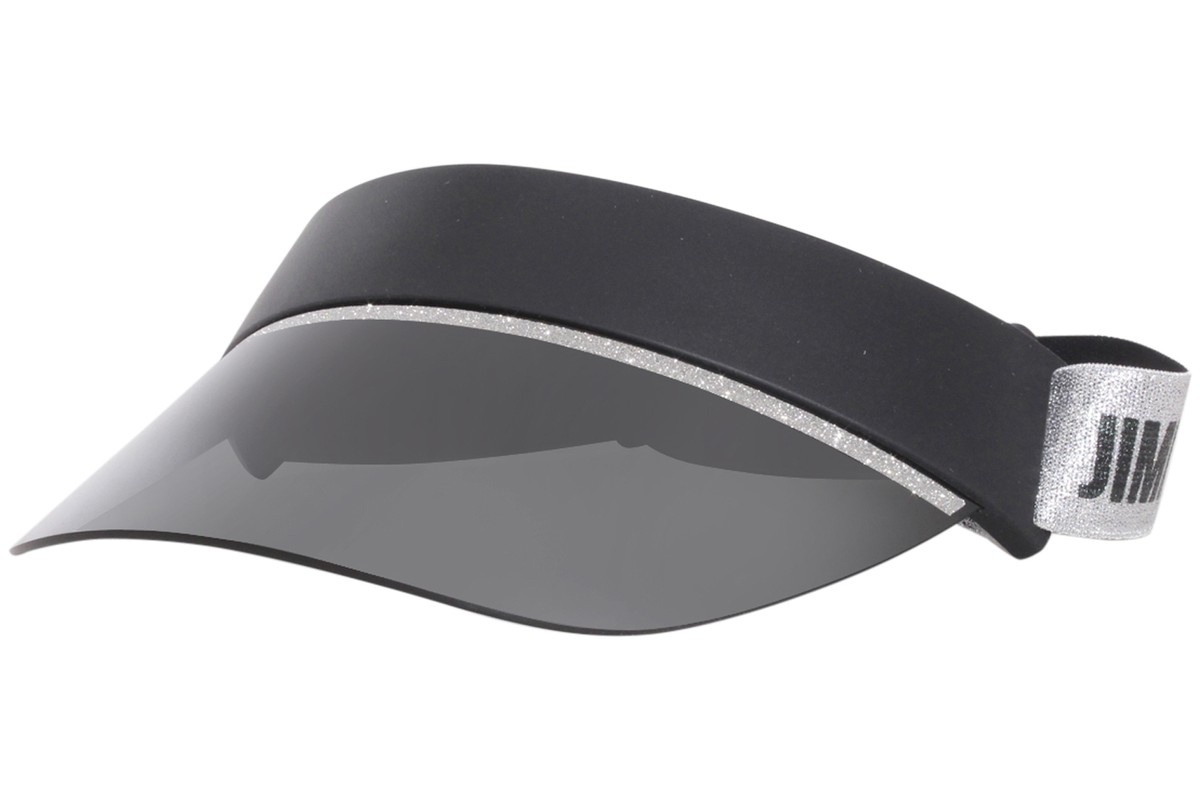 サングラス Jimmy Choo CALIX Black Visor Cap Silver Pearl Band Jimmy Choo Calix BSC Visor Women's Black Silver/Grey