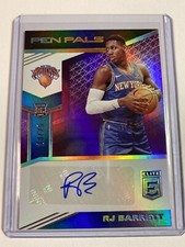2019-20 DONRUSS ELITE PEN PALS RJ BARRETT PURPLE Auto Rc 20/25 Online Exclusive!