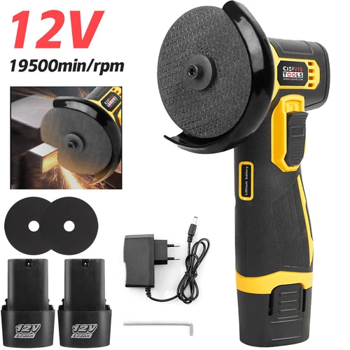 Akku Trennschleifer 12V Winkelschleifer Schleifmaschine Flex Mit 2 Batterien DE - Bild 15 von 16