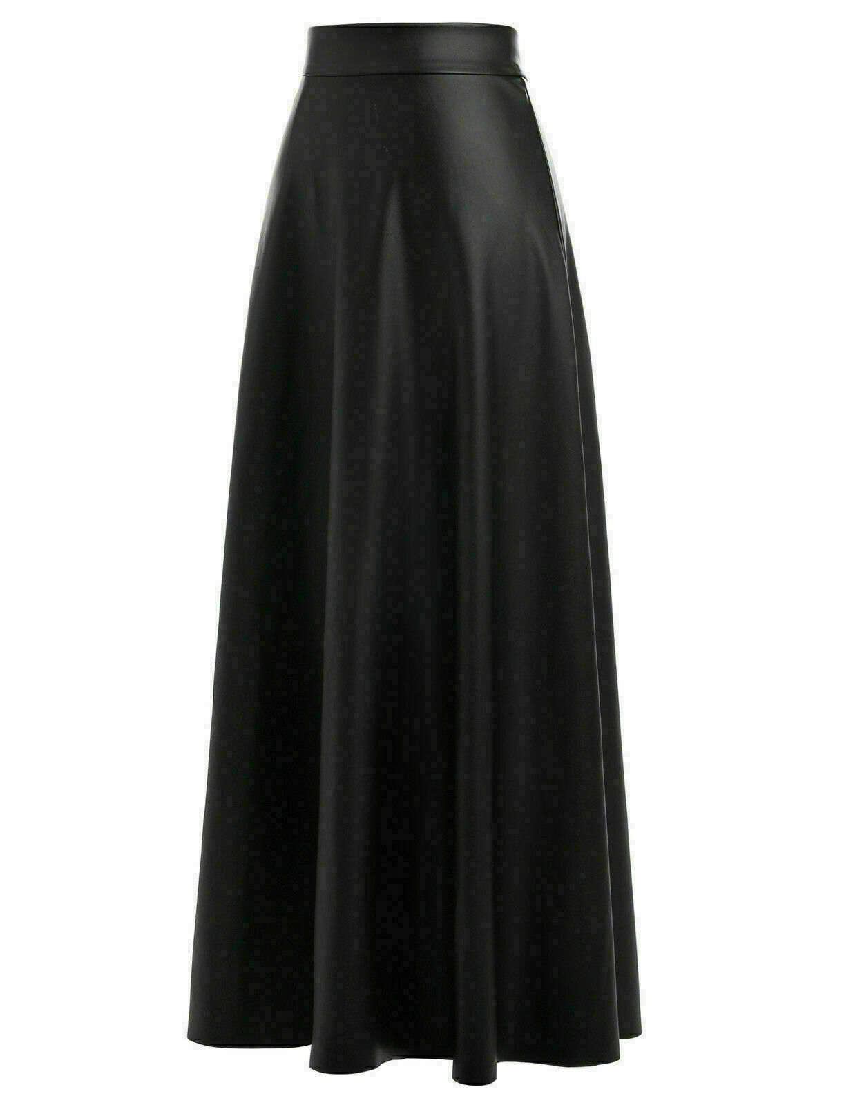Women's Real Leather Genuine Lambskin Long Skirt Classic Flare Black Soft Skirt eBay