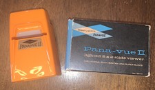 PANA-VUE AUTOMATIC LIGHTED 2 x 2 SLIDE VIEWER ORIGINAL BOX Orange