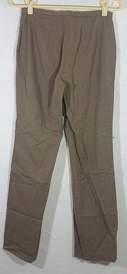 Pantalones de vestir Ann Taylor para mujer talla 4 marrón elástico mezcla de lana carrera Foto 2 de 3