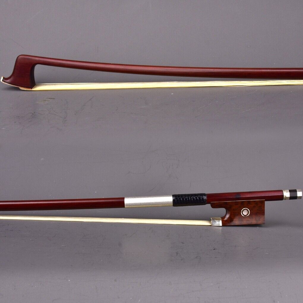 E.SARTORY Copy Master Ironwood Violin Bow 4/4 Snakewood Frog Silver Parts Heavy