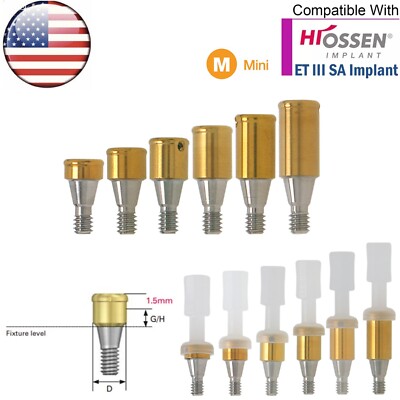 US Dental Mini Locator Abutments for Hiossen ET III SA Fixture Narrow Platform