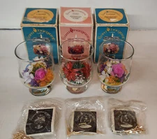 NIB Flam Buoyant Enchanting Floating Flame Candle Vintage 1970s Floral 3 Boxes