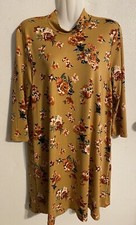As U Wish Size S Floral Mock Neck Stretchy Knee Shift Dress women’s