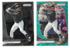 Randy Arozarena 2020 Prizm Rookie Lot w/ Teal Wave + Base #53 Rays Parallel MLB