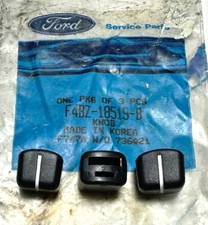 3 Genuine Ford HVAC Climate Control Knobs NOS F4BZ-18519-B