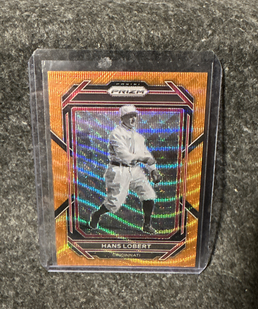 2023 Panini Prizm Hans Lobert Orange Wave /50  Reds