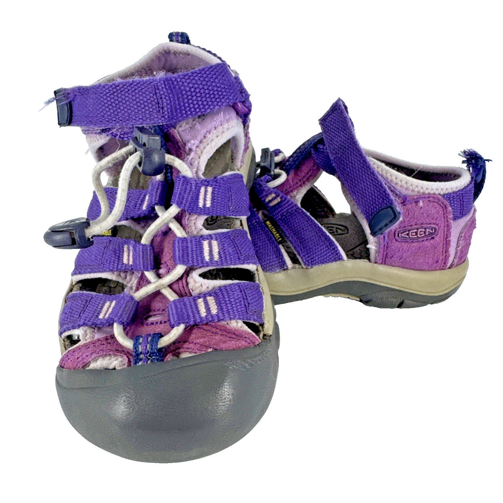 Sandali Keen viola per ragazze giovani taglia 11 scarpe da trekking in acqua ottime condizioni vestibilità sicura