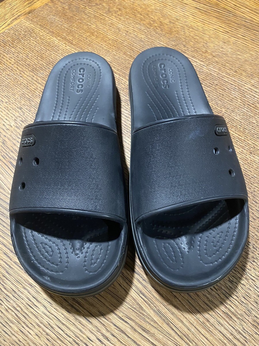Crocs Crocband III Black Graphite Sandals Size Mens Womens Slides