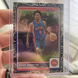 2023-24 Panini NBA Hoops Ausar Thompson Haunted Hoops Spider Web Holo