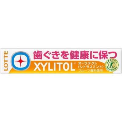 LOTTE XYLITOL Auratect Gum Citrus Mint 21g From Japan Bundle OK!