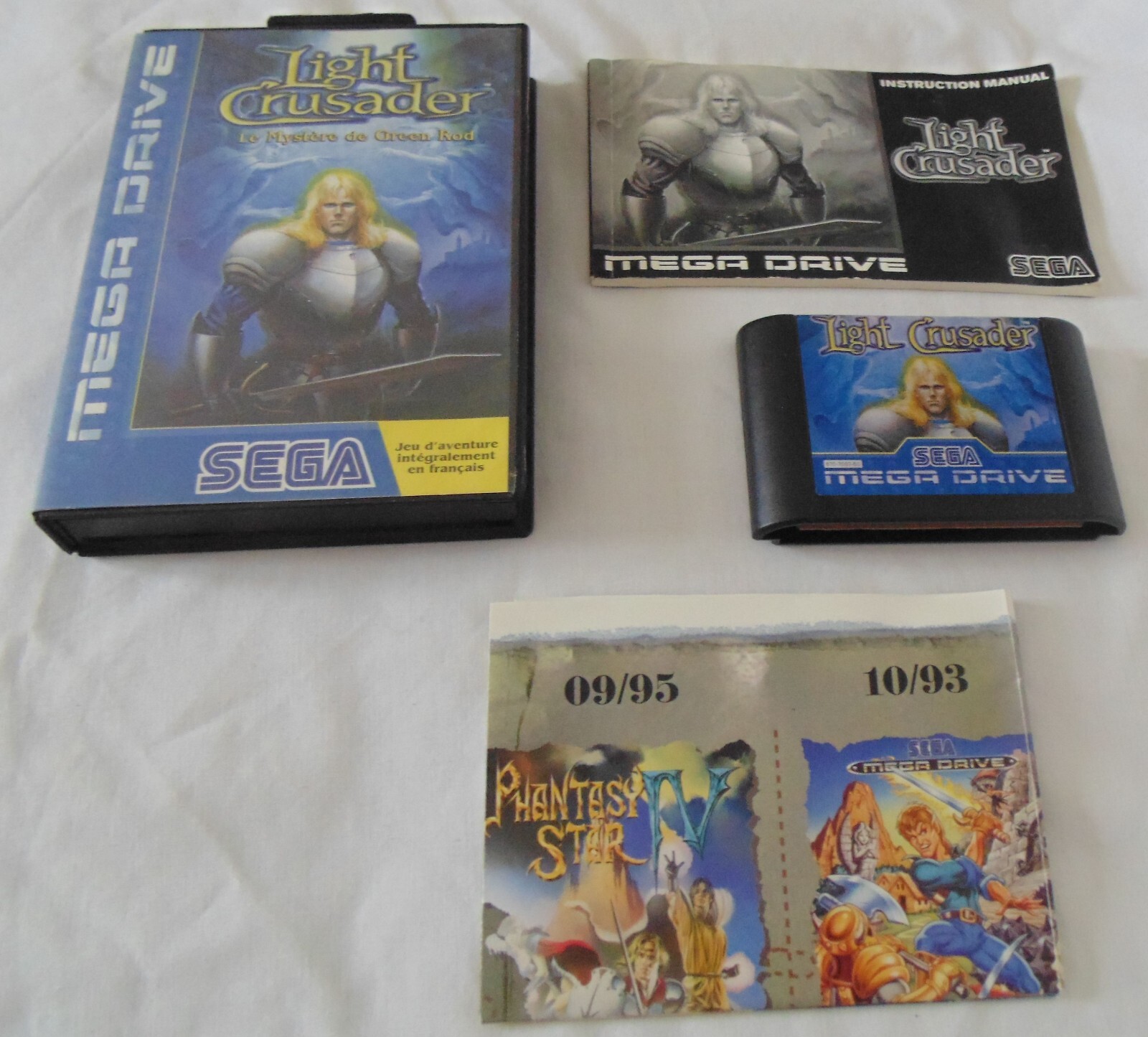 light crusader authentique version originale sega megadrive complet