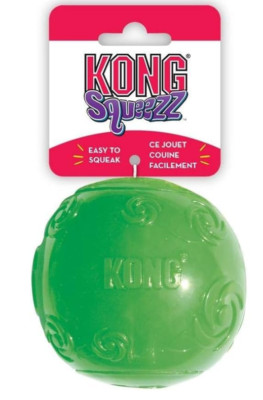 KONG Squeezz Ball Medium Squeak toy Toss & Play Dog Fetch Toy