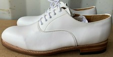 White Leather Tropical Officers Shoe Derby Parade Shoes British Army ROYAL NAVY