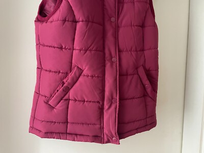 Blue Motion Steppweste S 36-38 rot abnehmbare Kapuze Kunstfell