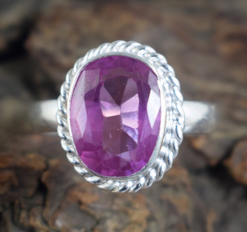 11.20 CT Naturale Rosa Kunzite Ovale Gemma Certificato Donna Anello Fresh Design - Foto 5 di 7