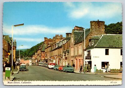 Main Street in Callander Scotland Postcard UNPOSTED Vintage