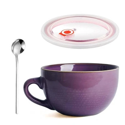 Groß Tasse Keramik, 700ml, Groß Müslischalen mit Henkel, Salat Schale, Wieder... - Bild 1 von 4