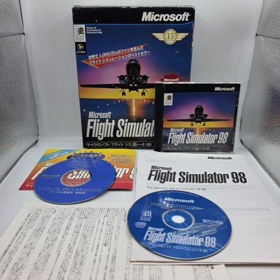 Microsoft Flight Simulator 98 PC Big Box Videospiel Flight Sim Multiplayer Japa 