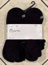 Nike Everyday Cushioned Black No Show Socks 6 Pack M 6-8/ W 6-10/ Y 5Y-7Y NWT