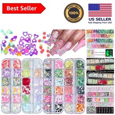 Gorgeous Luminous Nail Glitter Set in 4 Vibrant Boxes for Artistic Designs