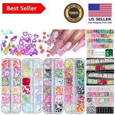 Gorgeous Luminous Nail Glitter Set in 4 Vibrant Boxes for Artistic Designs