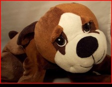 Floppy Brown White Puppy Plush Stuffed Animal Dog 22" 1980s