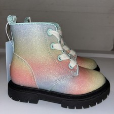 Cat Jack Amaya Girls Size 8 Spring Combat Boots Pastel Shimmer